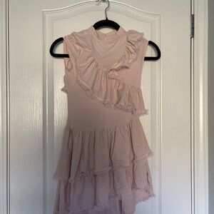 Joyfolie Blush Ruffled Dress